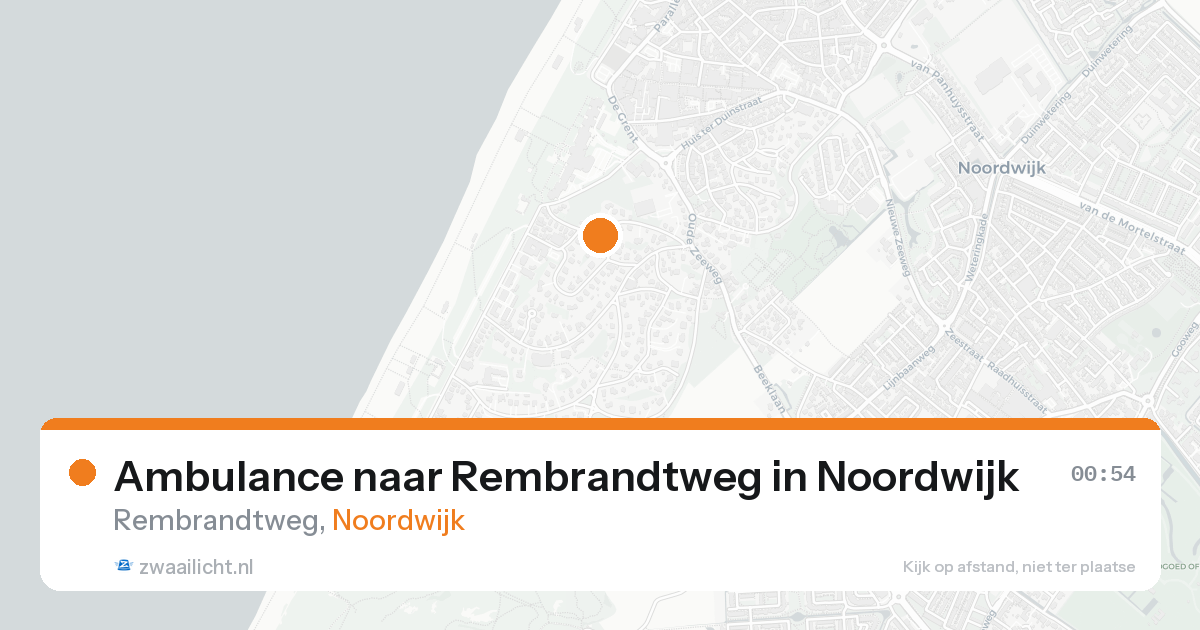 Ambulance naar Rembrandtweg in Noordwijk — 23 aug 2026