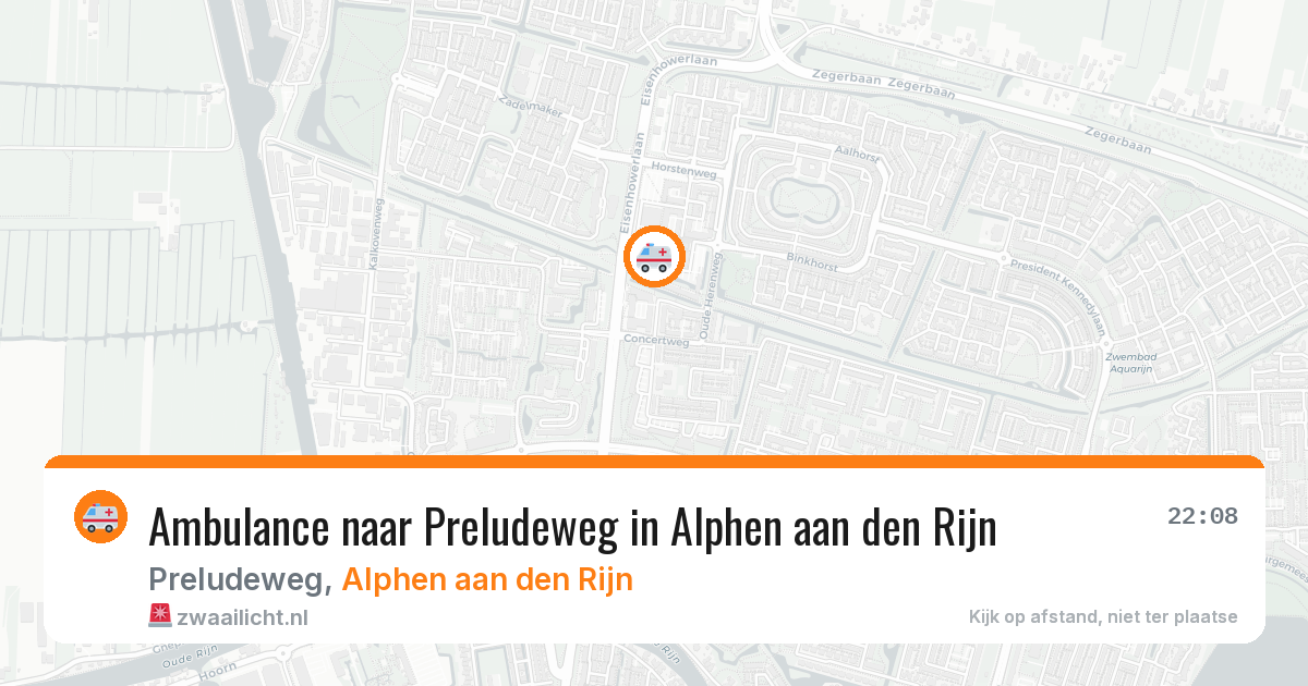 Ambulance naar Preludeweg in Alphen aan den Rijn — 6 jul 2026