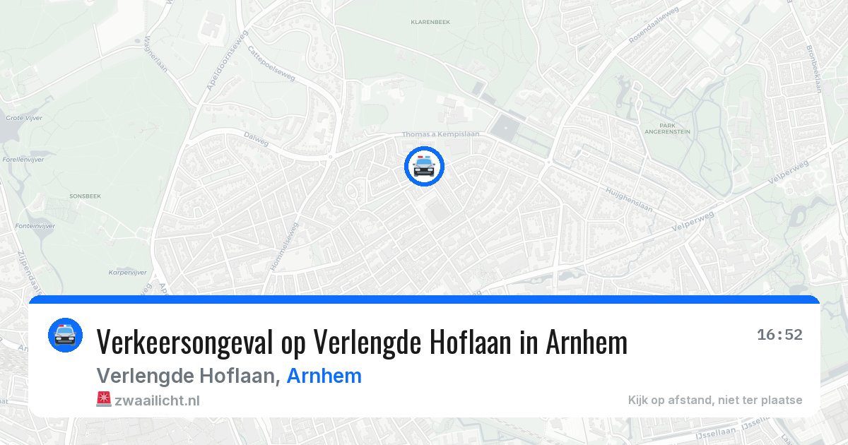 Verkeersongeval op Verlengde Hoflaan in Arnhem — 3 aug 2026