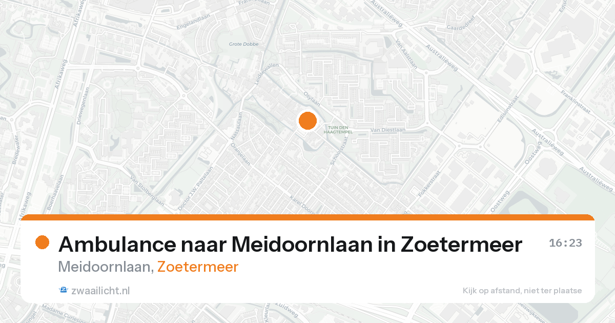Ambulance naar Meidoornlaan in Zoetermeer — 3 mei 2026