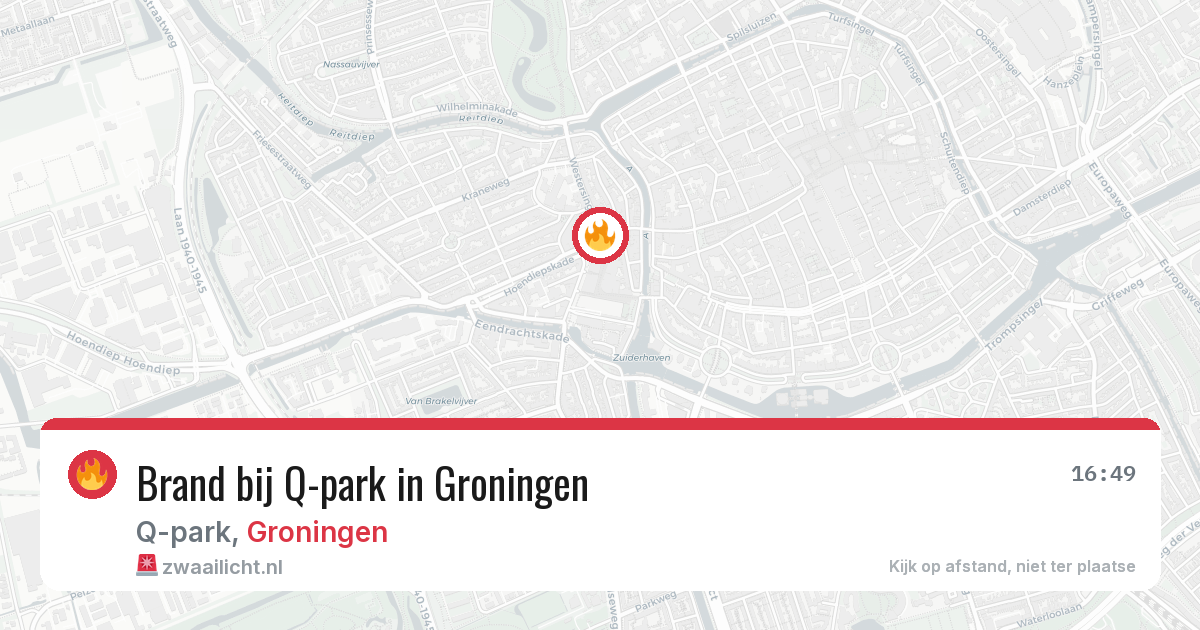 Brand bij Q-park in Groningen — 25 jul 2026