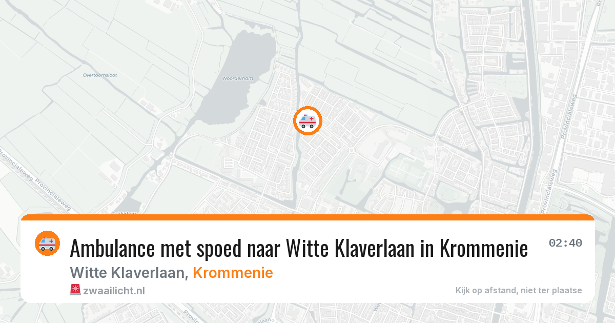 Ambulance met spoed naar Witte Klaverlaan in Krommenie — 26 apr 2026