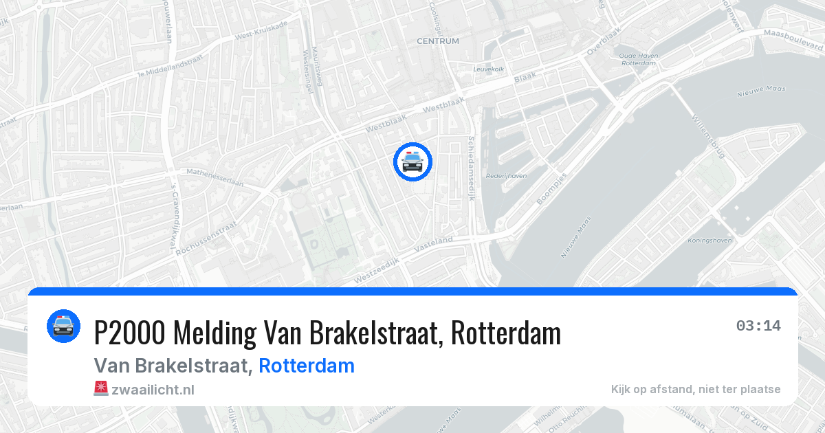 P2000 Melding Van Brakelstraat, Rotterdam — 1 jul 2026