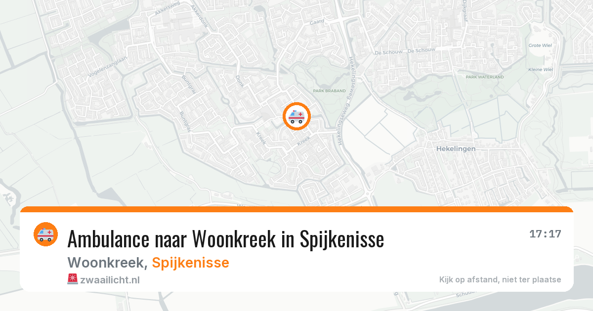 Ambulance naar Woonkreek in Spijkenisse — 16 jun 2026