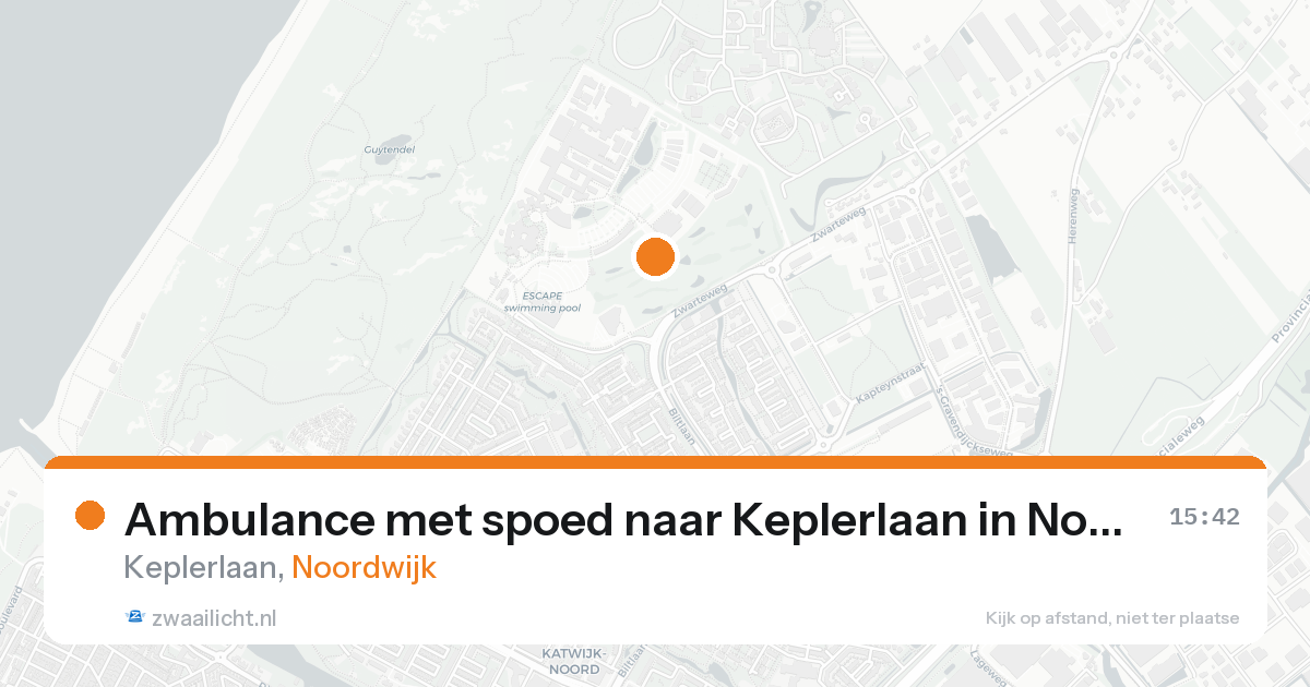 Ambulance met spoed naar Keplerlaan in Noordwijk — 8 mei 2026
