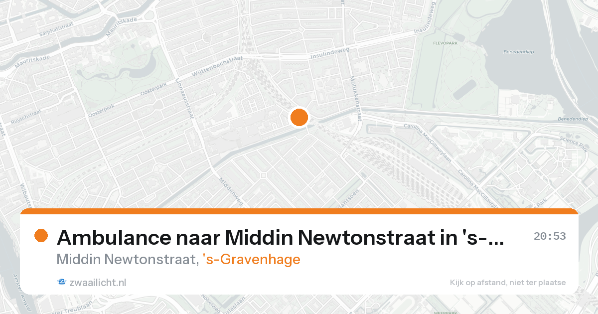 Ambulance naar Middin Newtonstraat in 's-Gravenhage — 7 feb 2026