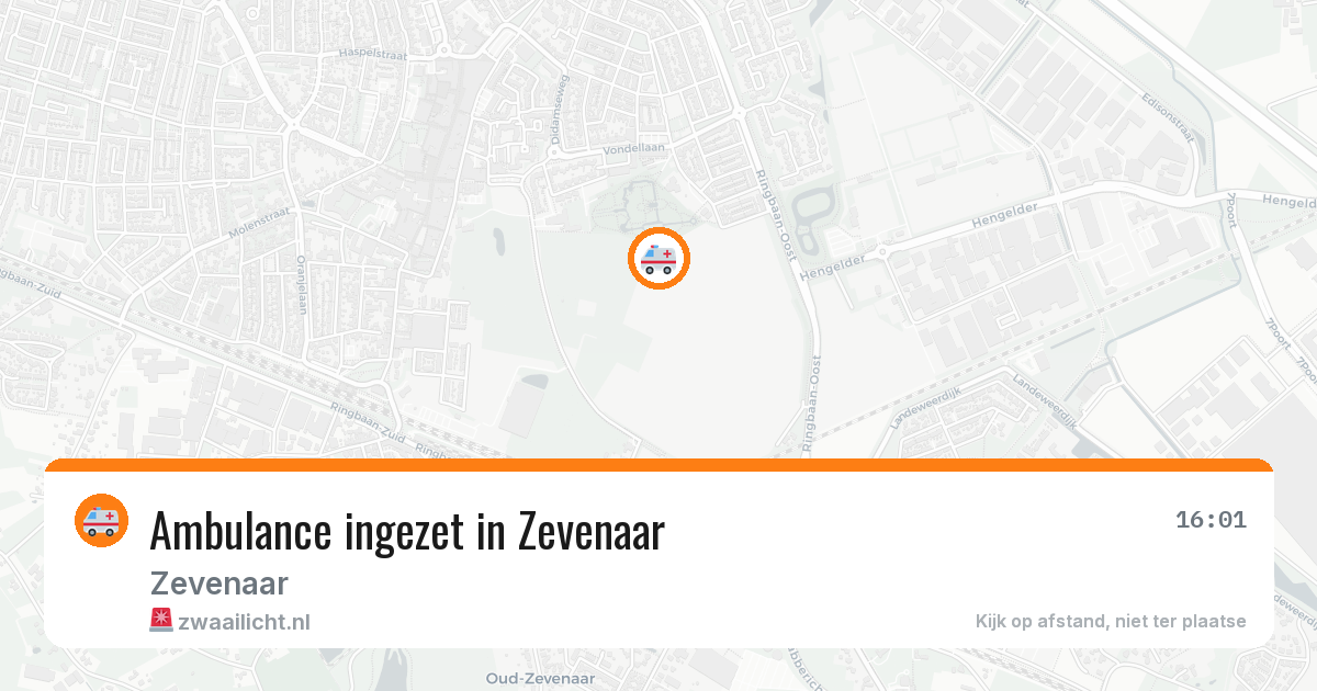 Ambulance ingezet in Zevenaar — 11 aug 2026
