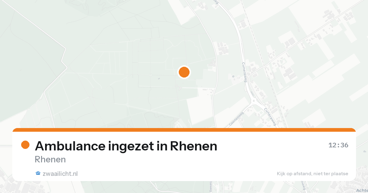 Ambulance ingezet in Rhenen — 15 aug 2026