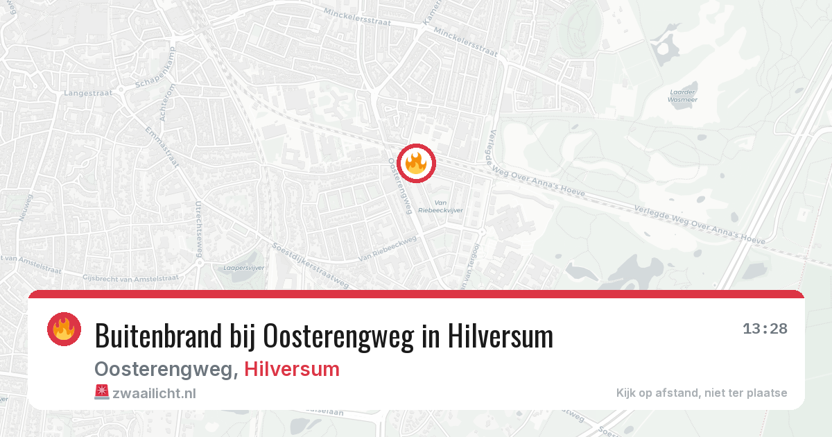 Buitenbrand bij Oosterengweg in Hilversum — 23 apr 2026