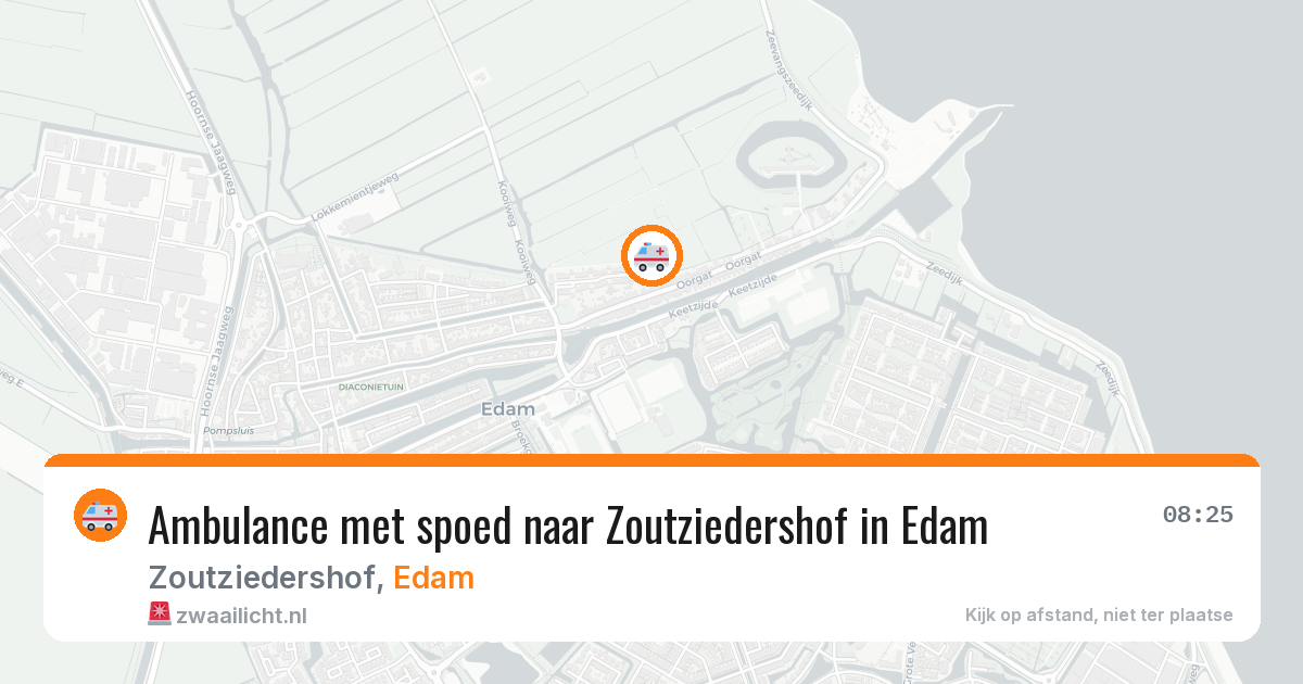 Ambulance met spoed naar Zoutziedershof in Edam — 9 feb 2026
