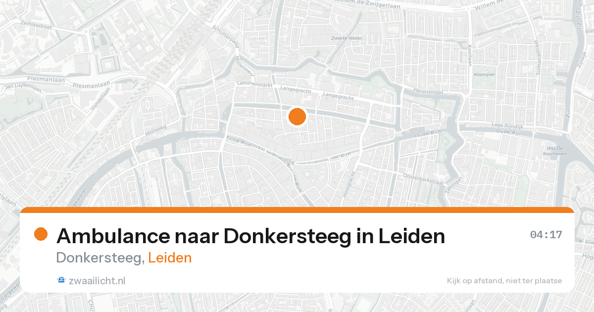 Ambulance naar Donkersteeg in Leiden — 23 aug 2026