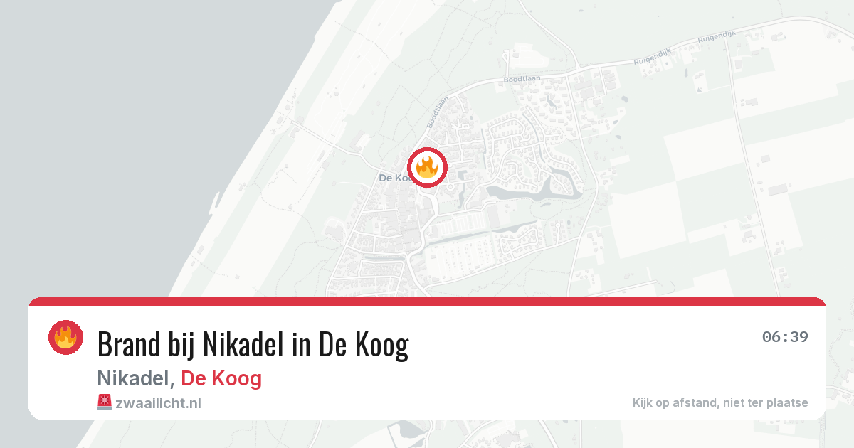 Brand bij Nikadel in De Koog — 5 jul 2026