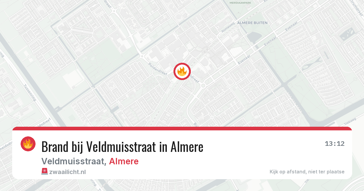 Brand bij Veldmuisstraat in Almere — 17 jan 2026