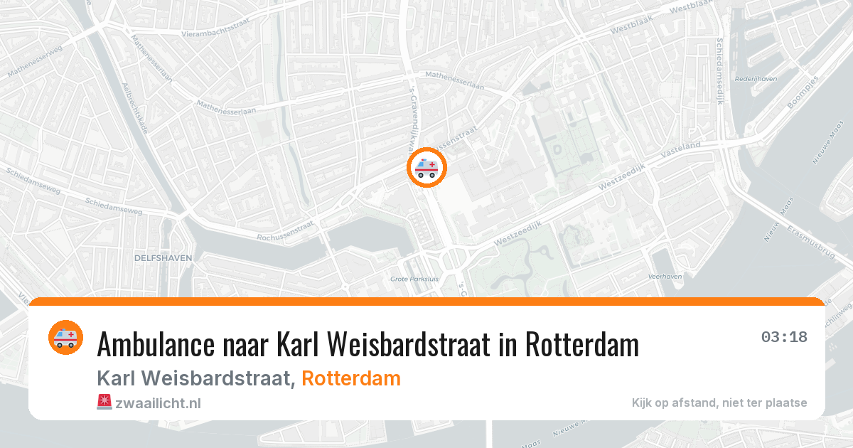 Ambulance naar Karl Weisbardstraat in Rotterdam — 27 jul 2026