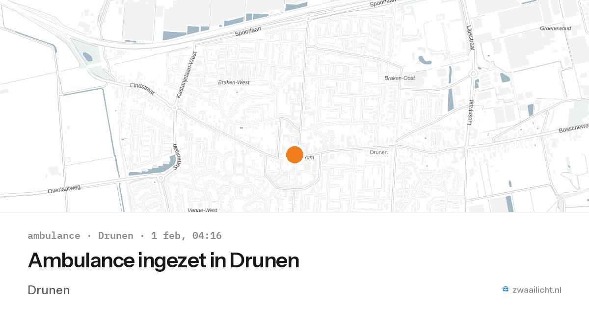 Ambulance ingezet in Drunen — 1 feb 2026