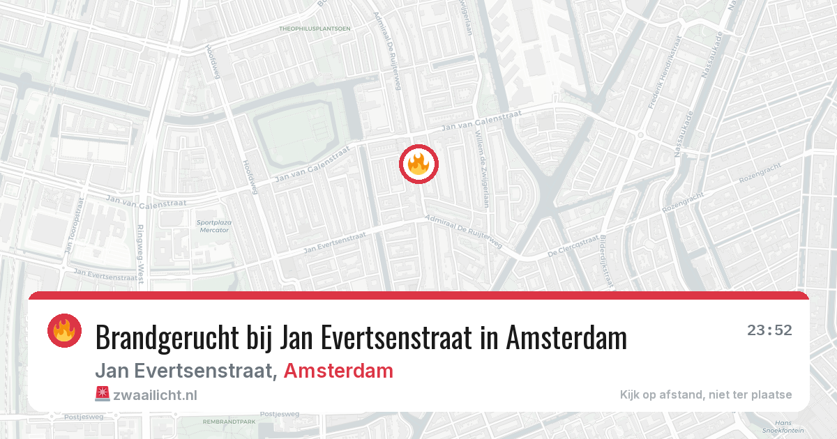 Brandgerucht bij Jan Evertsenstraat in Amsterdam — 11 apr 2026