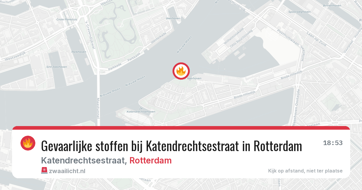 Gevaarlijke stoffen bij Katendrechtsestraat in Rotterdam — 29 jul 2026