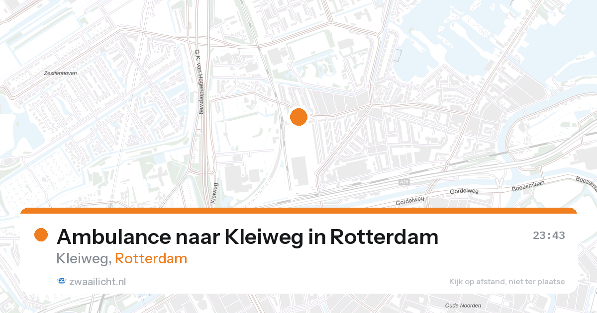 Ambulance naar Kleiweg in Rotterdam — 16 jul 2026