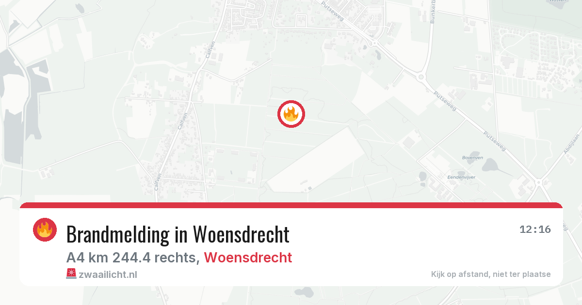 Brandmelding in Woensdrecht — 21 mei 2026