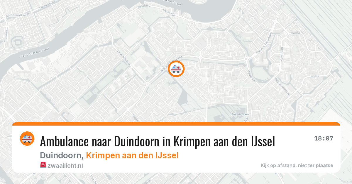 Ambulance naar Duindoorn in Krimpen aan den IJssel — 3 jun 2026