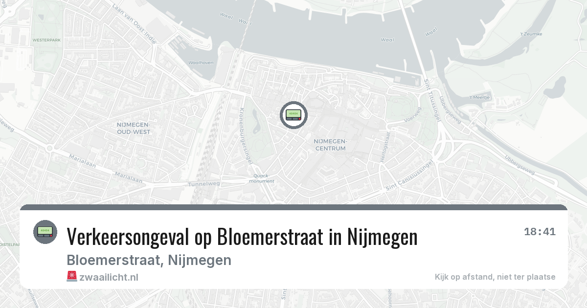 Verkeersongeval op Bloemerstraat in Nijmegen — 20 apr 2026