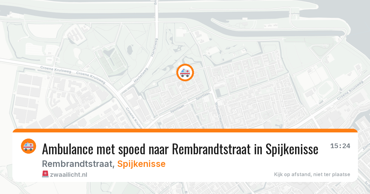 Ambulance met spoed naar Rembrandtstraat in Spijkenisse — 8 jul 2026