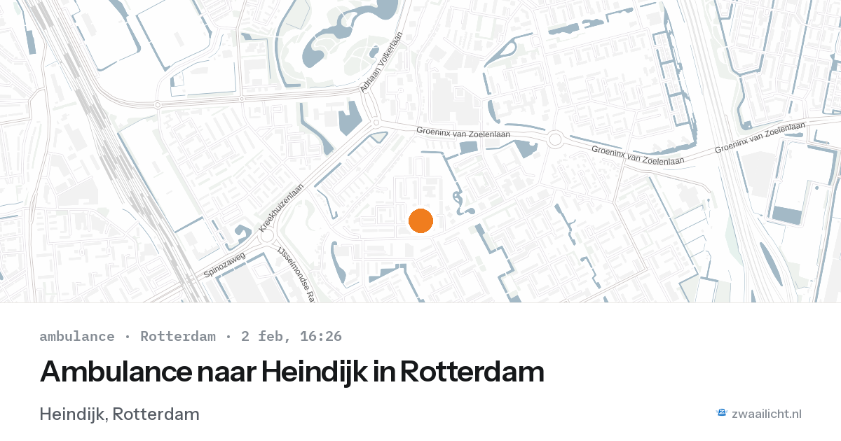 Ambulance naar Heindijk in Rotterdam — 2 feb 2026
