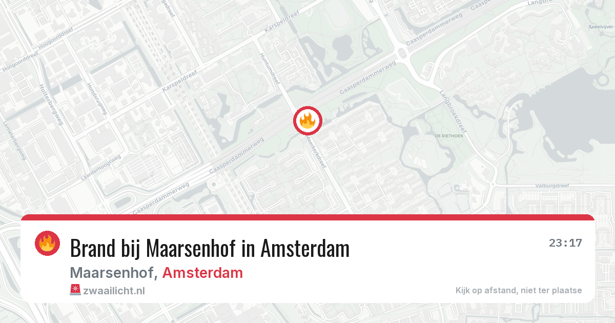 Brand bij Maarsenhof in Amsterdam — 27 jun 2026