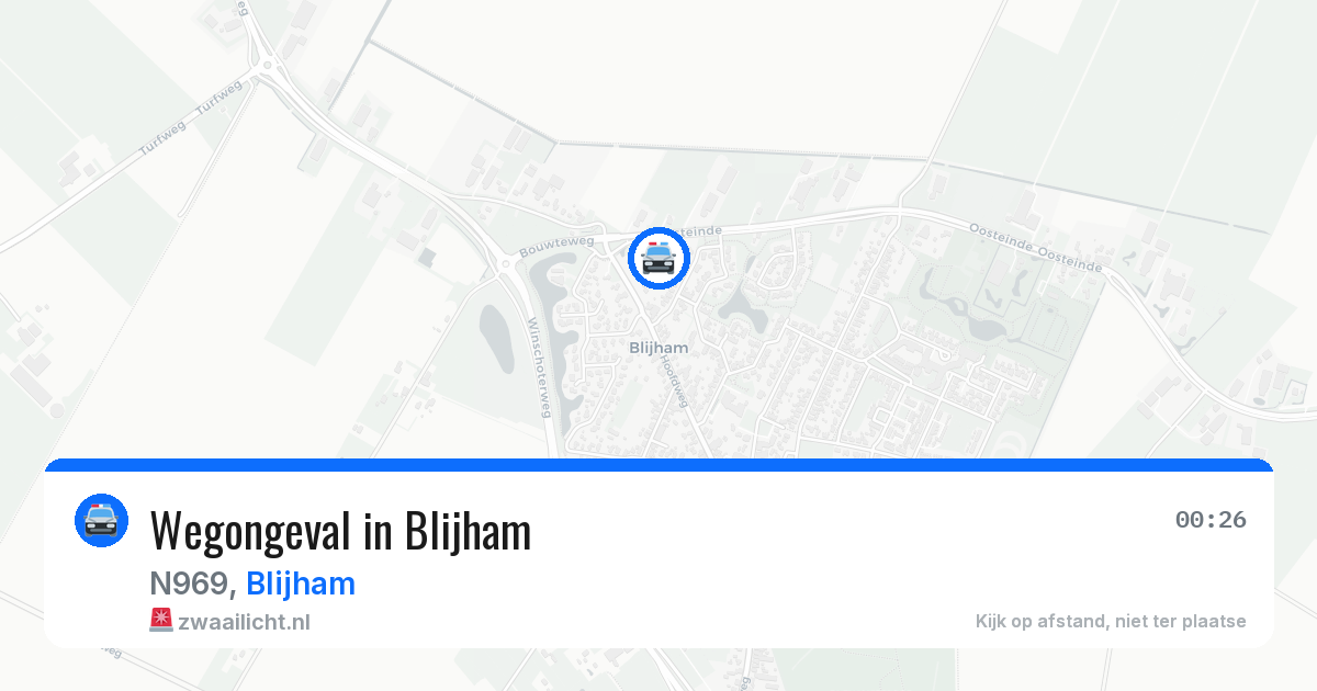 Wegongeval in Blijham — 19 jun 2026