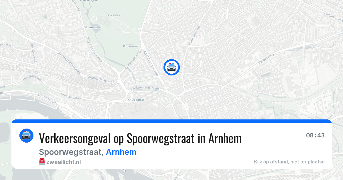 Verkeersongeval op Spoorwegstraat in Arnhem — 13 mei 2026