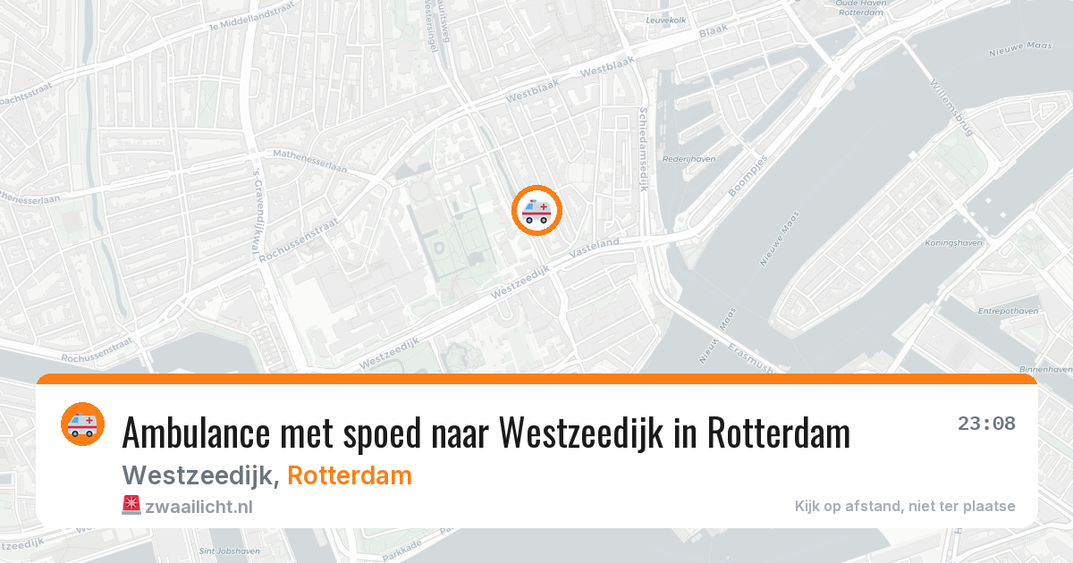 Ambulance met spoed naar Westzeedijk in Rotterdam — 10 apr 2026