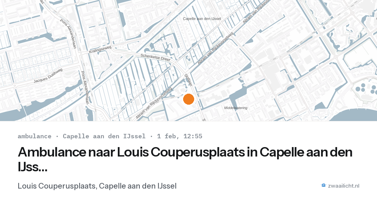 Ambulance naar Louis Couperusplaats in Capelle aan den IJssel — 1 feb 2026