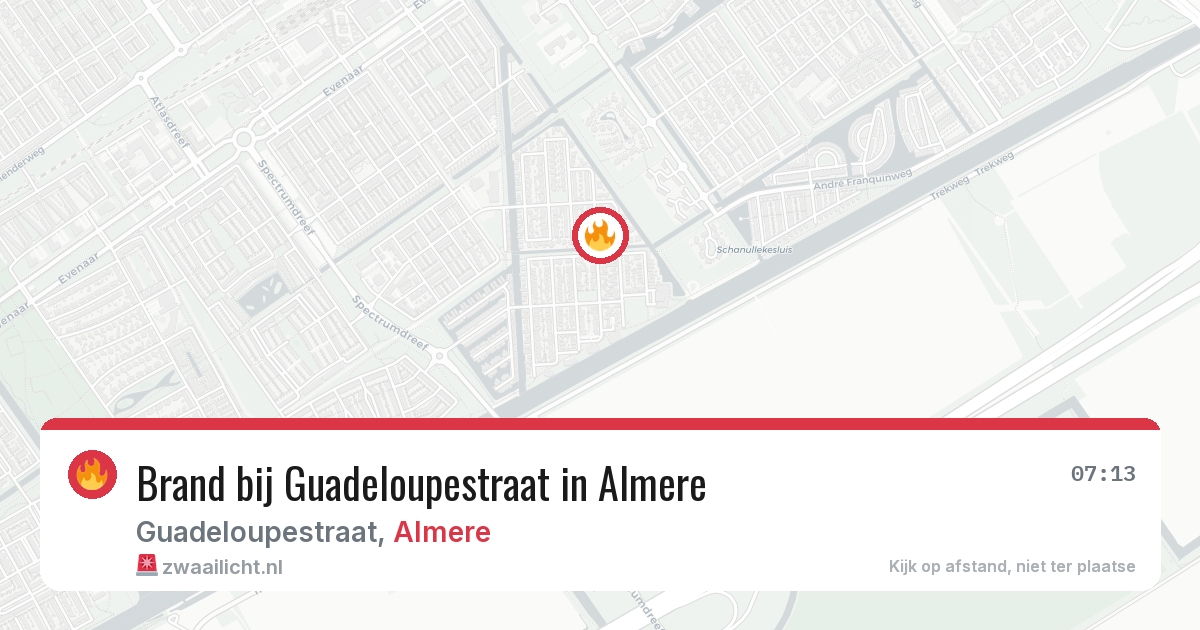 Brand bij Guadeloupestraat in Almere — 29 jan 2026