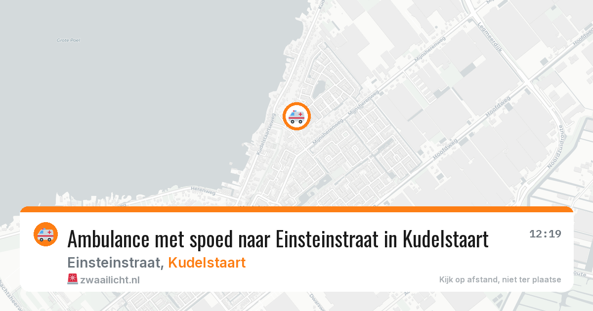 Ambulance met spoed naar Einsteinstraat in Kudelstaart — 26 apr 2026