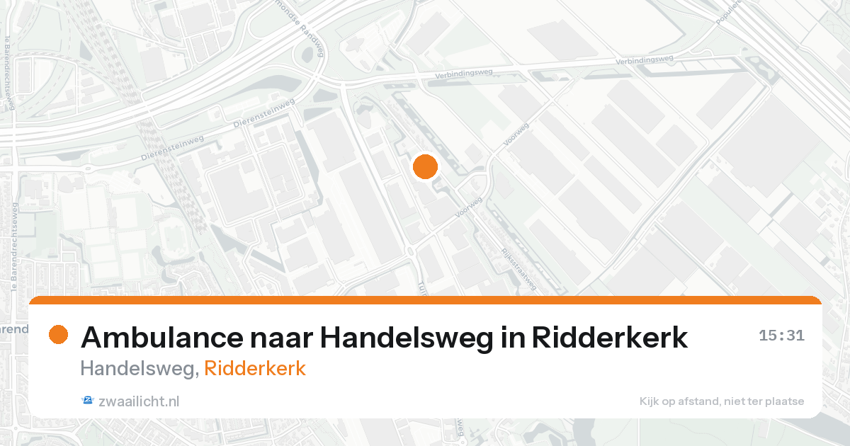 Ambulance naar Handelsweg in Ridderkerk — 25 aug 2026