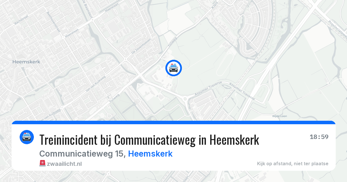 Treinincident bij Communicatieweg in Heemskerk — 24 jun 2026