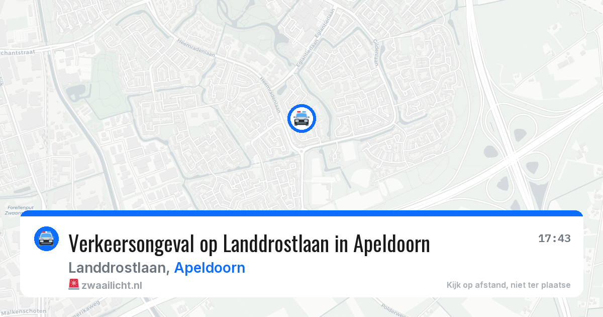 Verkeersongeval op Landdrostlaan in Apeldoorn — 8 jun 2026