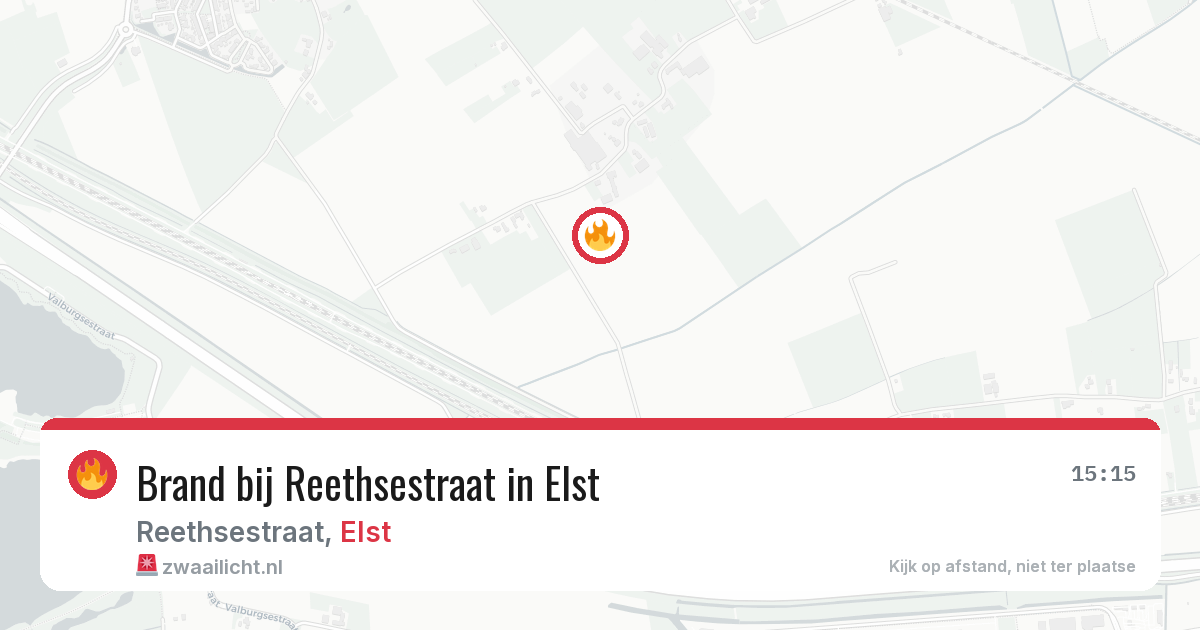 Brand bij Reethsestraat in Elst — 28 jun 2026