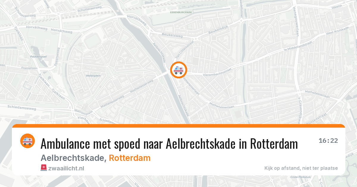 Ambulance met spoed naar Aelbrechtskade in Rotterdam — 13 aug 2026