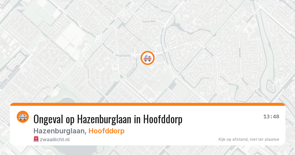 Ongeval op Hazenburglaan in Hoofddorp — 5 apr 2026