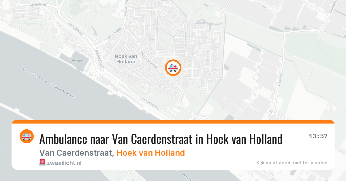 Ambulance naar Van Caerdenstraat in Hoek van Holland — 29 mei 2026
