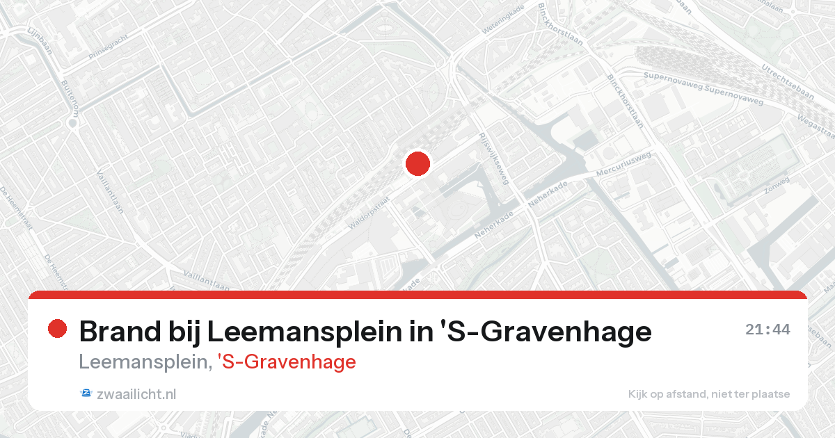 Brand bij Leemansplein in 'S-Gravenhage — 24 aug 2026
