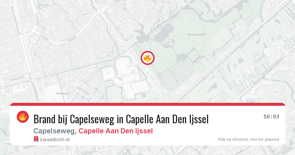 Brand bij Capelseweg in Capelle Aan Den Ijssel — 14 jul 2026