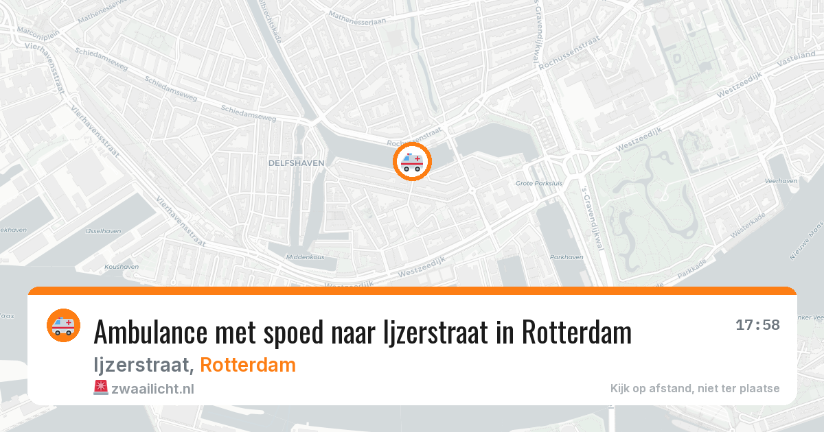 Ambulance met spoed naar Ijzerstraat in Rotterdam — 22 mrt 2026