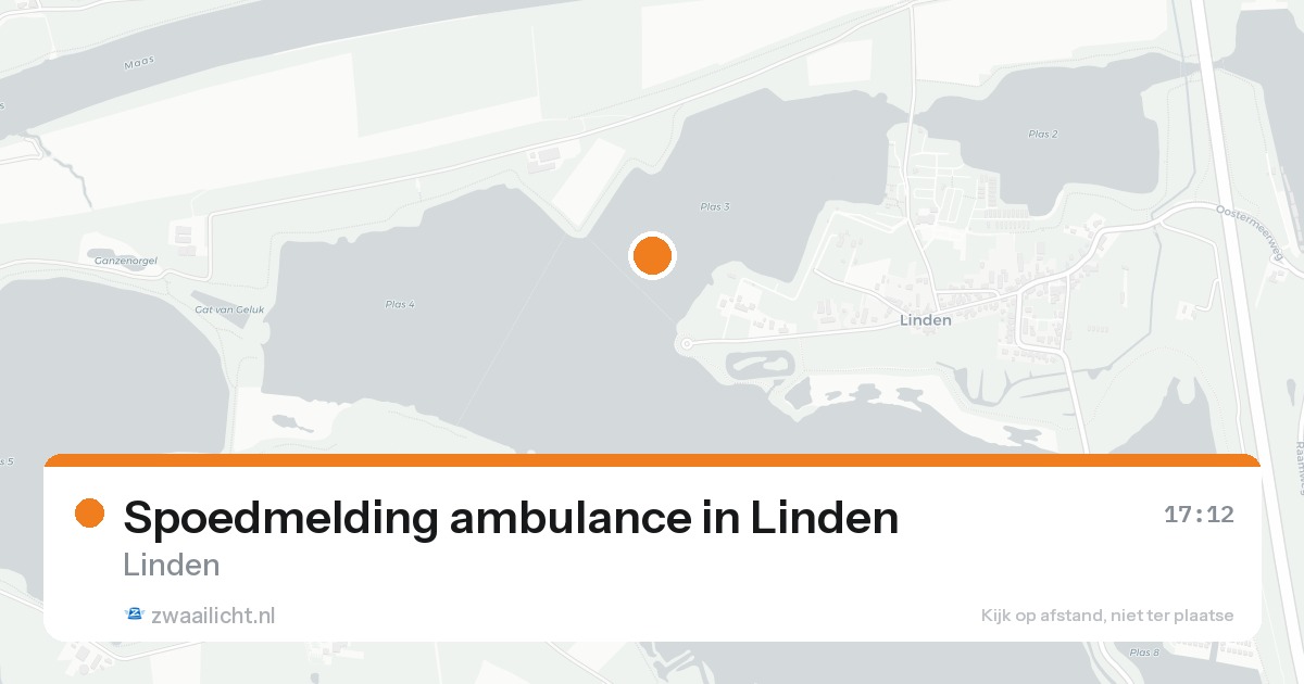 Spoedmelding ambulance in Linden — 10 aug 2026
