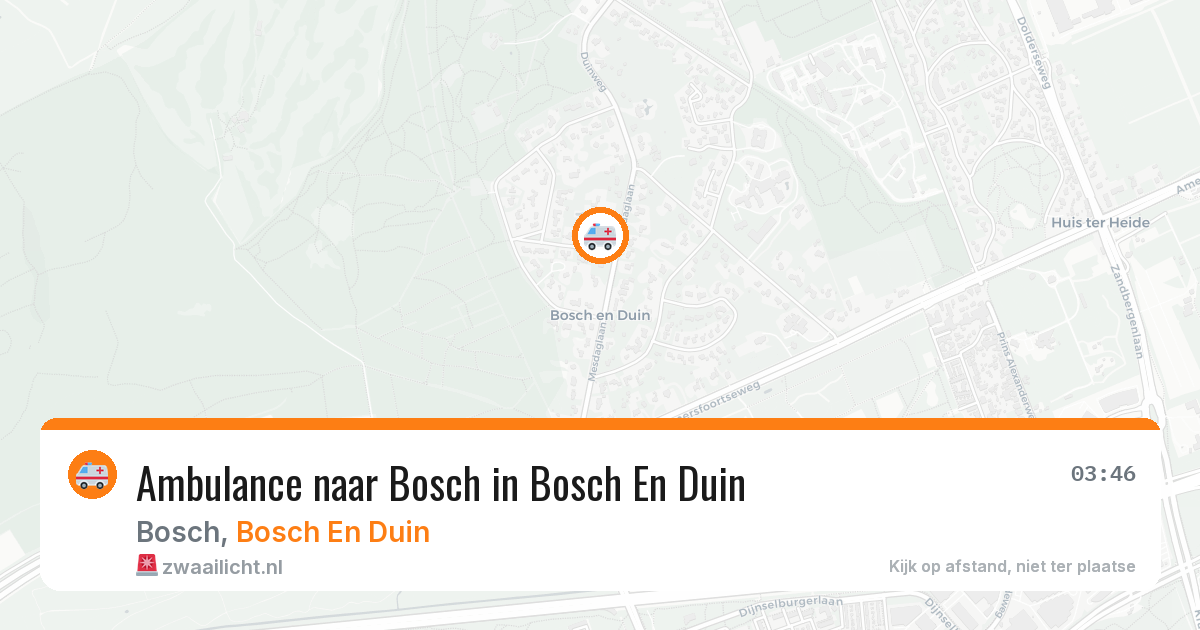 Ambulance naar Bosch in Bosch En Duin — 29 jan 2026