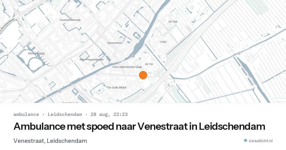 Ambulance met spoed naar Venestraat in Leidschendam — 28 aug 2026