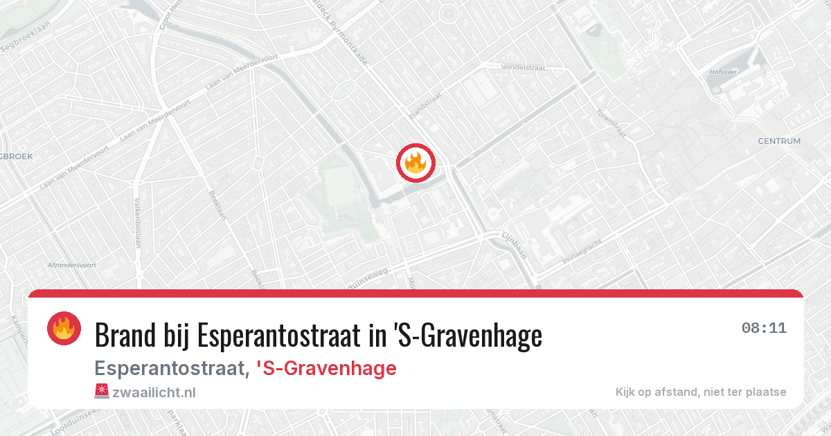 Brand bij Esperantostraat in 'S-Gravenhage — 7 jul 2026