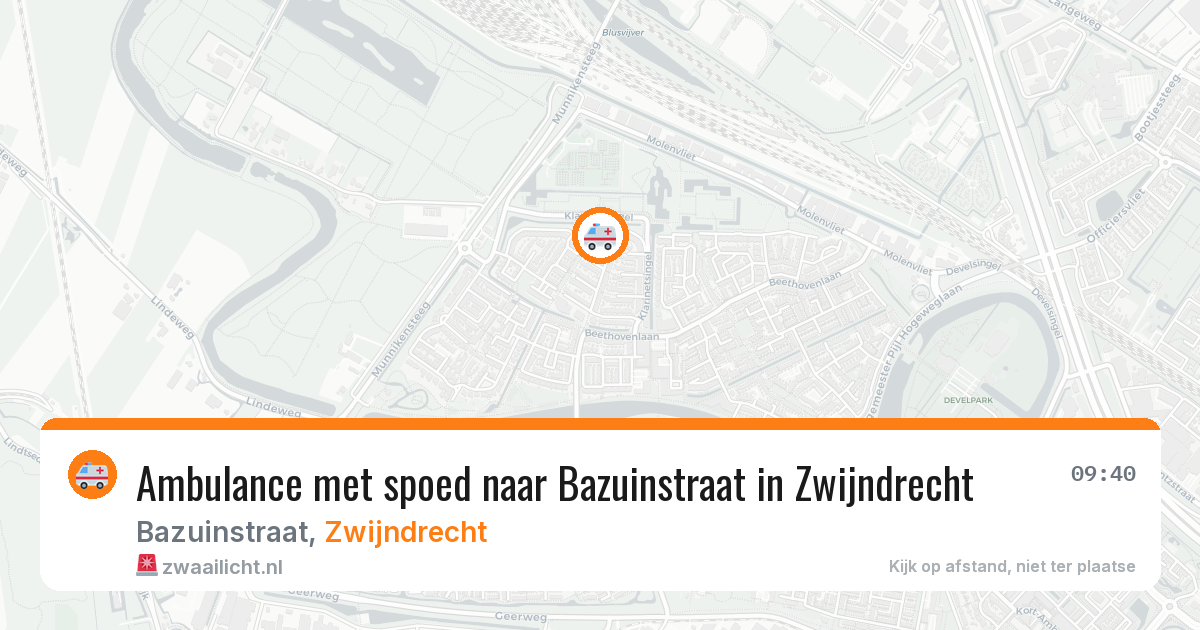 Ambulance met spoed naar Bazuinstraat in Zwijndrecht — 16 jun 2026