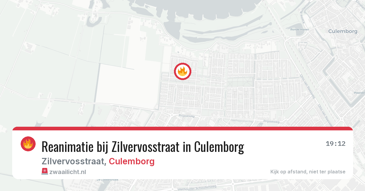 Reanimatie bij Zilvervosstraat in Culemborg — 21 mrt 2026